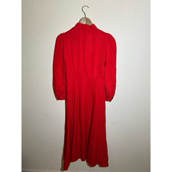 NWOT SANDRO Raya Satin Jacquard Midi Dress Size 34 - Picture 11 of 11